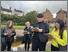 [thumbnail of Students from Staffordshire University Fine Art course taking part in research walk along the canal, ahead of art trail]